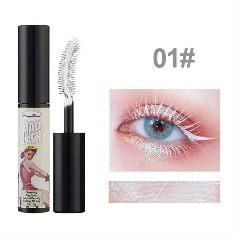 Mascara Long Thick Curling Mascara White Makeup Eyelashes - Temu