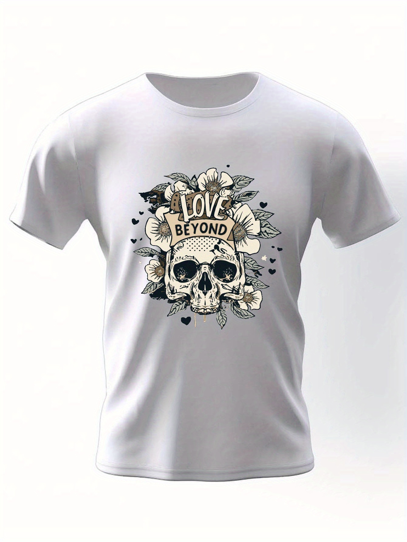 Plus Size Mens T Shirt Halloween Skeleton Pattern Love Temu Ireland