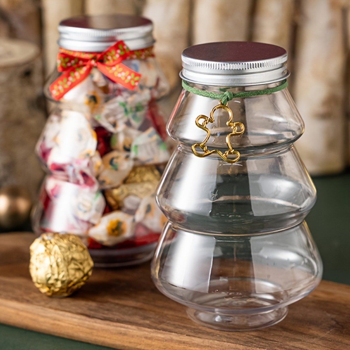 Personalized Christmas Cookie Glass Jar With Airtight Seal Lid, Glass  Christmas Candy Jar, Farmhouse Kitchen Storage Container, Gingerbread 