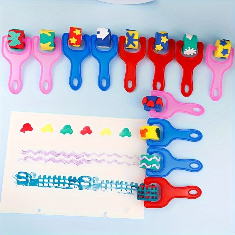 Childrens Sponge Paint Rollers Children's Art Materials