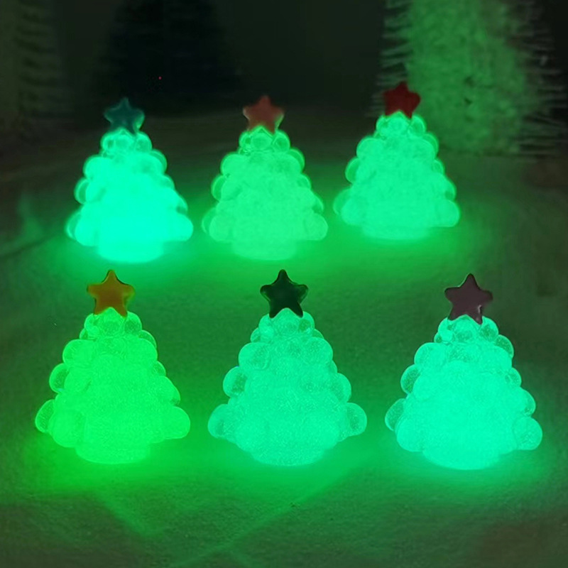 Luminous Mini Christmas Tree Ornament Glowing In Dark Mini - Temu