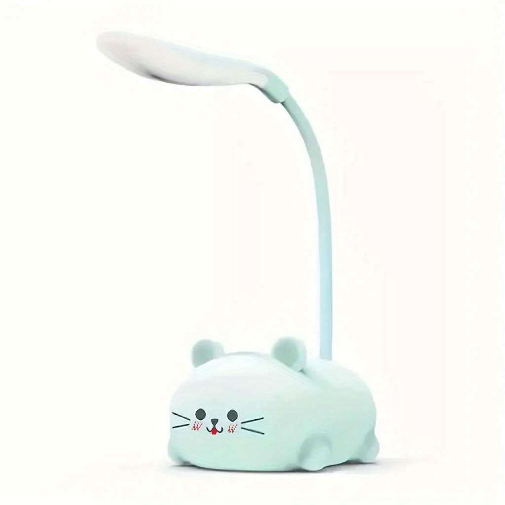 Cute Cartoon Cat Table Lamp Usb Rechargeable Led Night Light Warm White ...