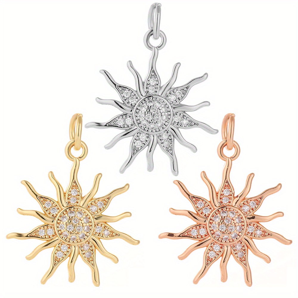 Sun Moon Star Charms for Jewelry Making Gold Polaris Charm Pendant