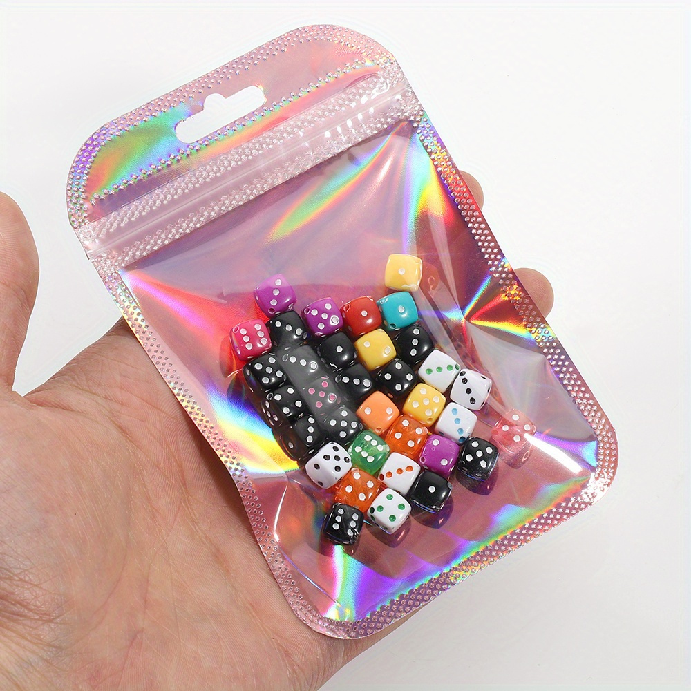 Self Sealing Opp Bags Pouches Laser Iridescent Zip Lock - Temu