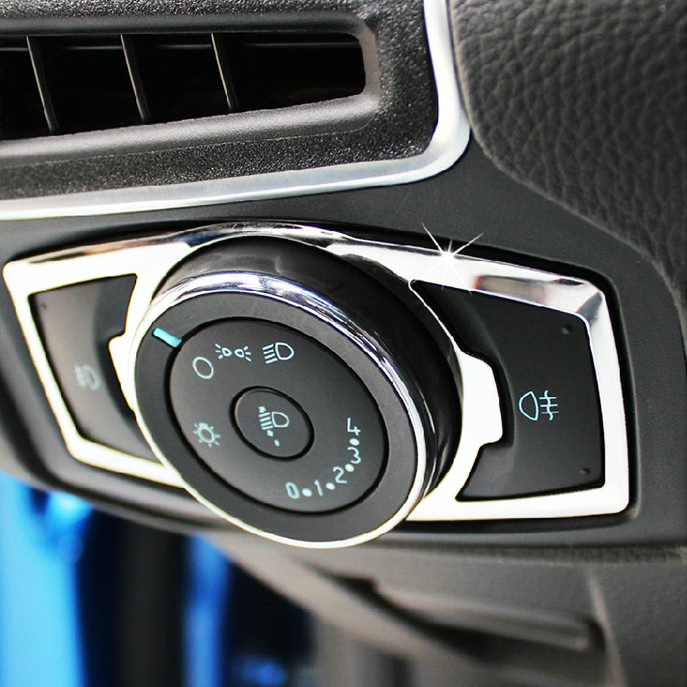 Auto Scheinwerfer Schalter Panel Aufkleber Abziehbild Kohlefaser