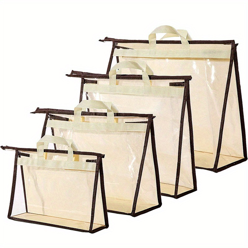  12 Pack Dust Bags for Handbags,Clear Handbag Storage