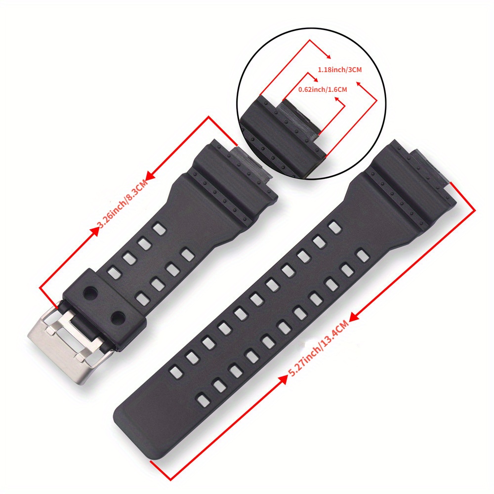 Correa De Reloj Para Casio G-2900, Correa De Silicona Para Reloj De  G-2900c-2v, Accesorios De Silicona Negra - Accesorios Inteligentes -  AliExpress