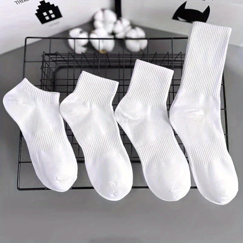 TRENIS 5 pares de calcetines cortos de algodón para mujer, suaves, de  verano, transpirables, color sólido, calcetines tobilleros femeninos