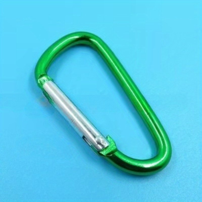 5pcs Aluminum D Ring Buckle Metal Spring Hook For Camping Hiking