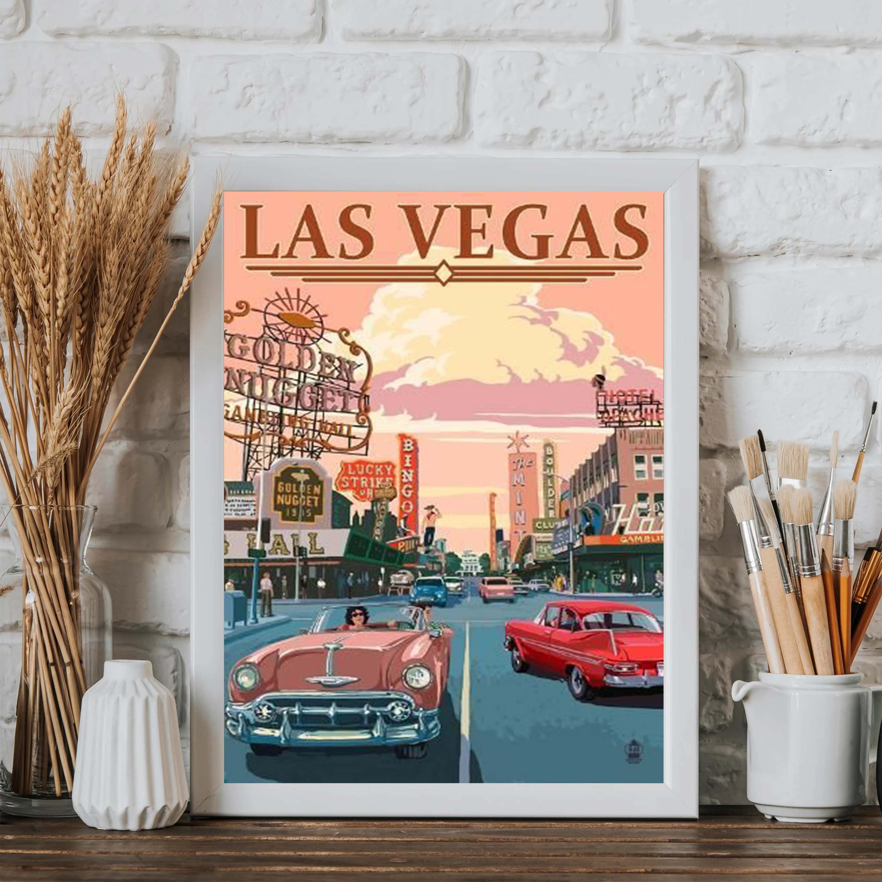 Las Vegas Poster Art Print, Las Vegas Home Decor