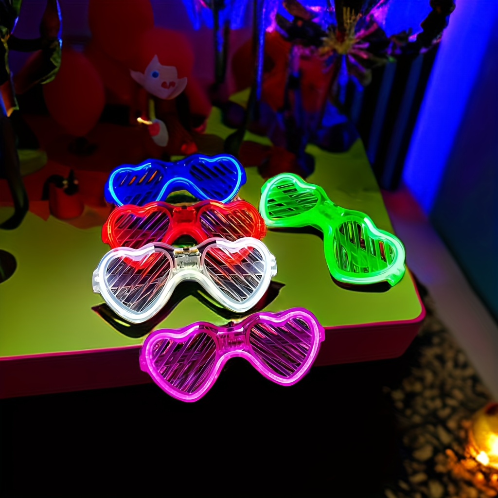 Glow Neon Rave Glasses El Wire Flashing Led Sunglasses Light - Temu