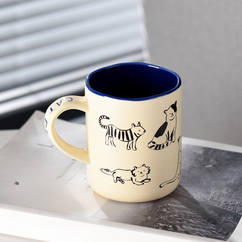 Taza Café Alto Valor Linda Taza Gato Perro En Pareja Taza - Temu