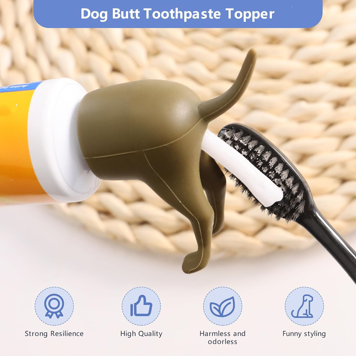 Poop Dog Butt Toothpaste Caps - Toothpaste Salve Holder - Prank Gag Gift