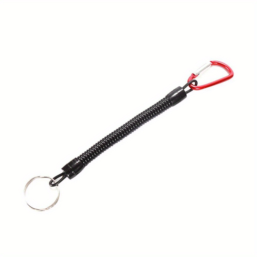 1pc Elastic Fishing Rod Anti-Lost Rope, Random Color, 26cm/10.24in Spring  Rope With Buckle, Fishing Gear Accessories
