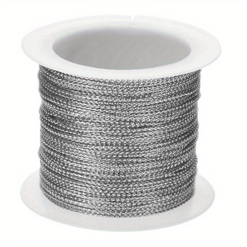 Golden Silvery Wire Shiny Thread Hanging Tag Rope Round - Temu