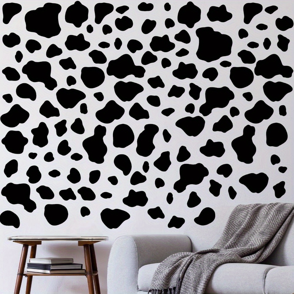 Cow Spot Wall Stickers, Cow Spot Decals, Cow Pattern Stickers, Cow