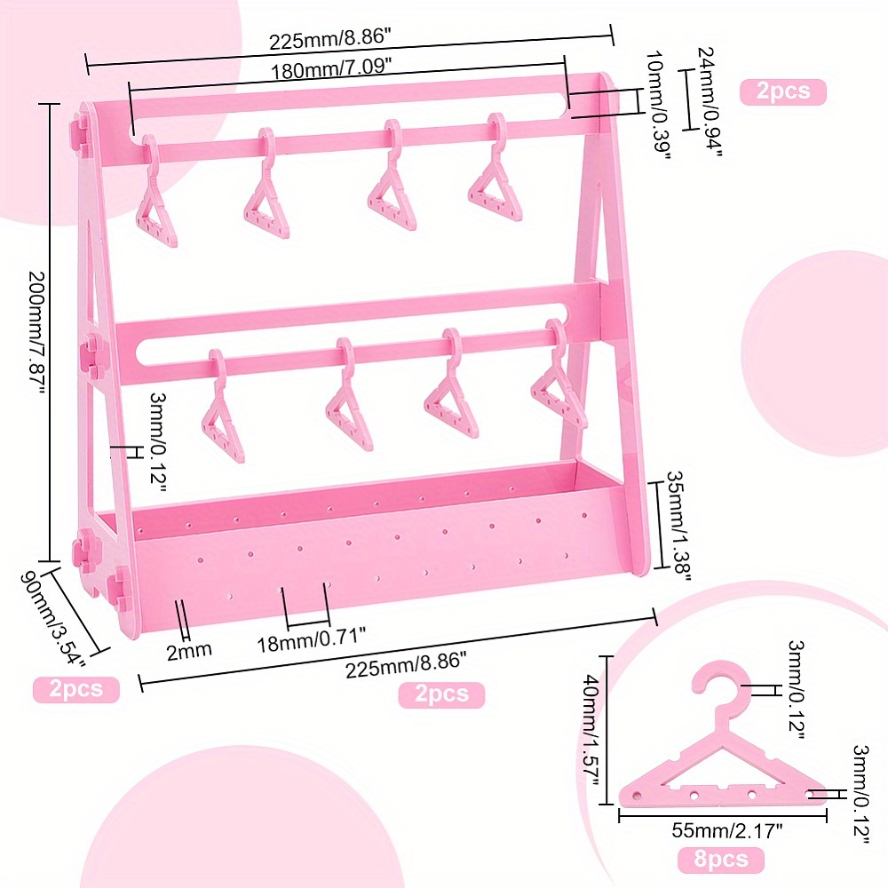 8pcs Colgador Pendientes Acrílico Soporte Almacenamiento - Temu Mexico
