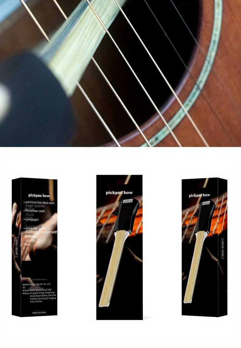 Picasso Bow Double Side Guitar Bowing Device Thin Guitar Arco Horse Hair Guitar  Bowing Tool for Guitar Electric Guitar