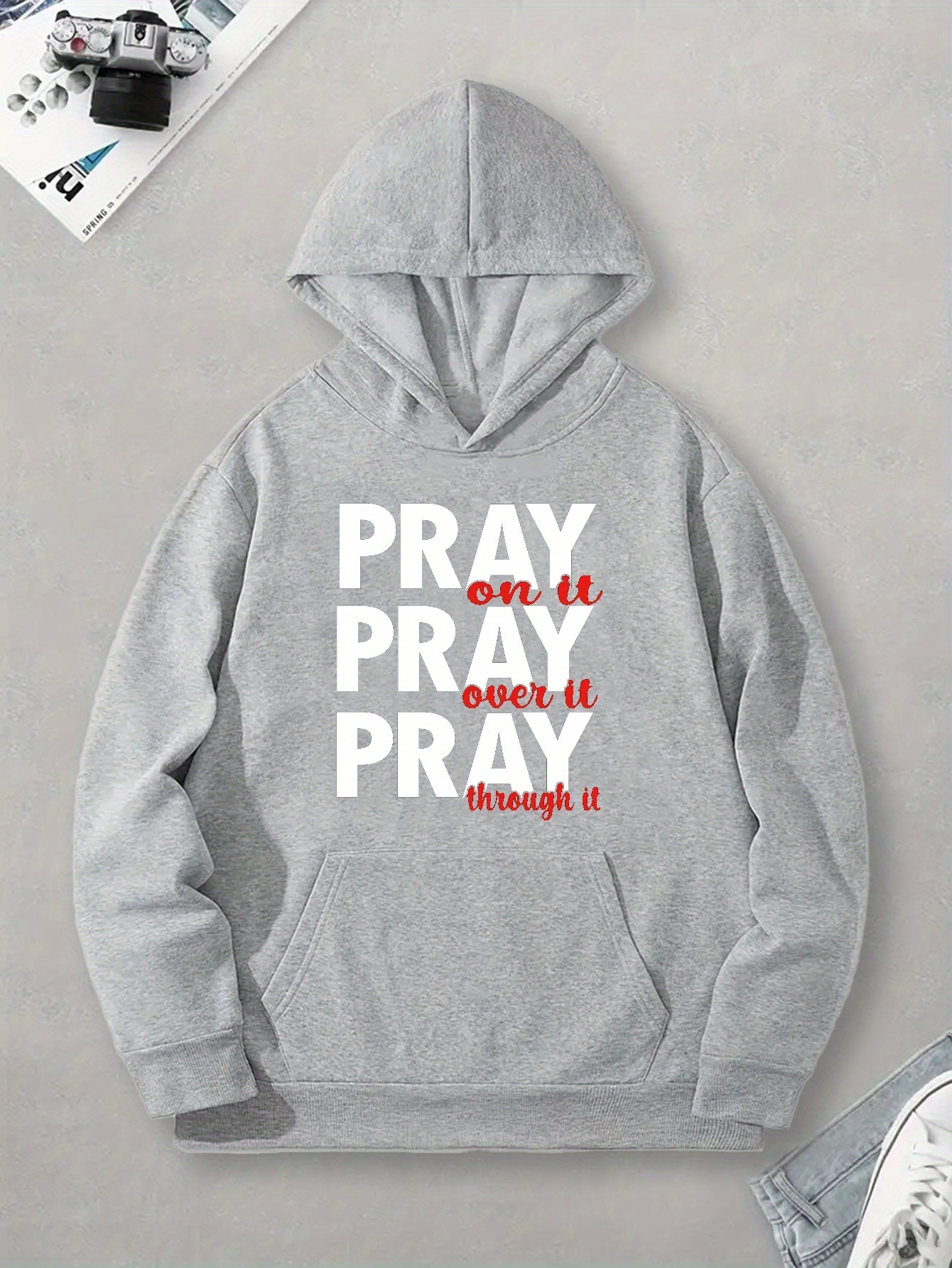 Sudadera Con Capucha Con Estampado Pray Sudaderas Con - Temu Chile