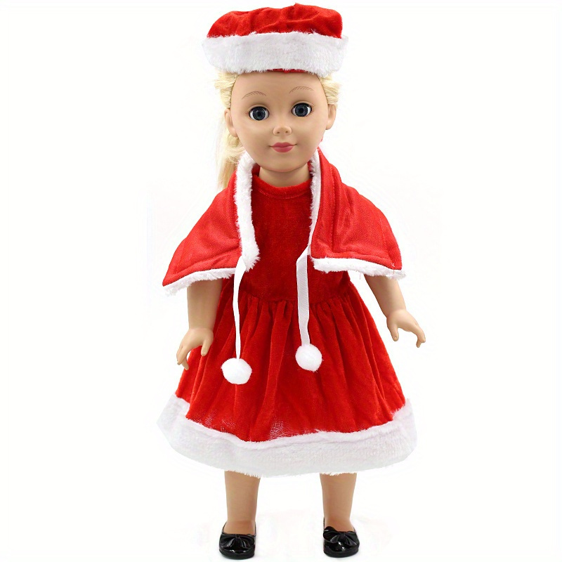 Girl Doll Christmas Costume Cute Mini Dress Diy Doll - Temu