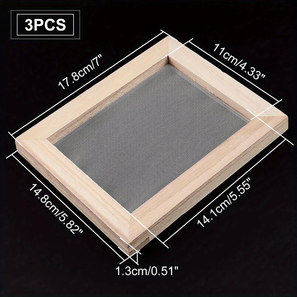 Rectangle Burly Wood Frame Paper Making Mould Frame Screen - Temu