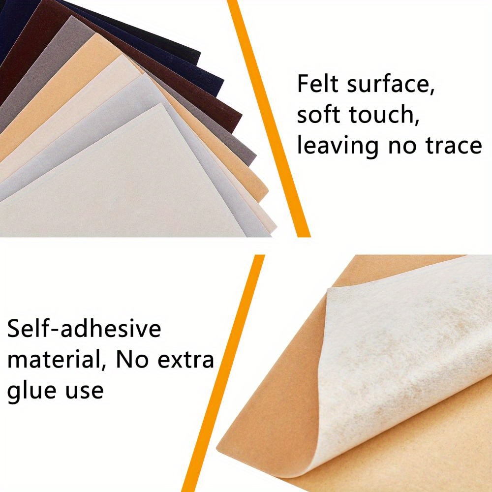 10PCS Self-Adhesive Velvet Fabric, A4 Adhesive Sheet, Durable , for Craft  Making Jewelry Drawer 
