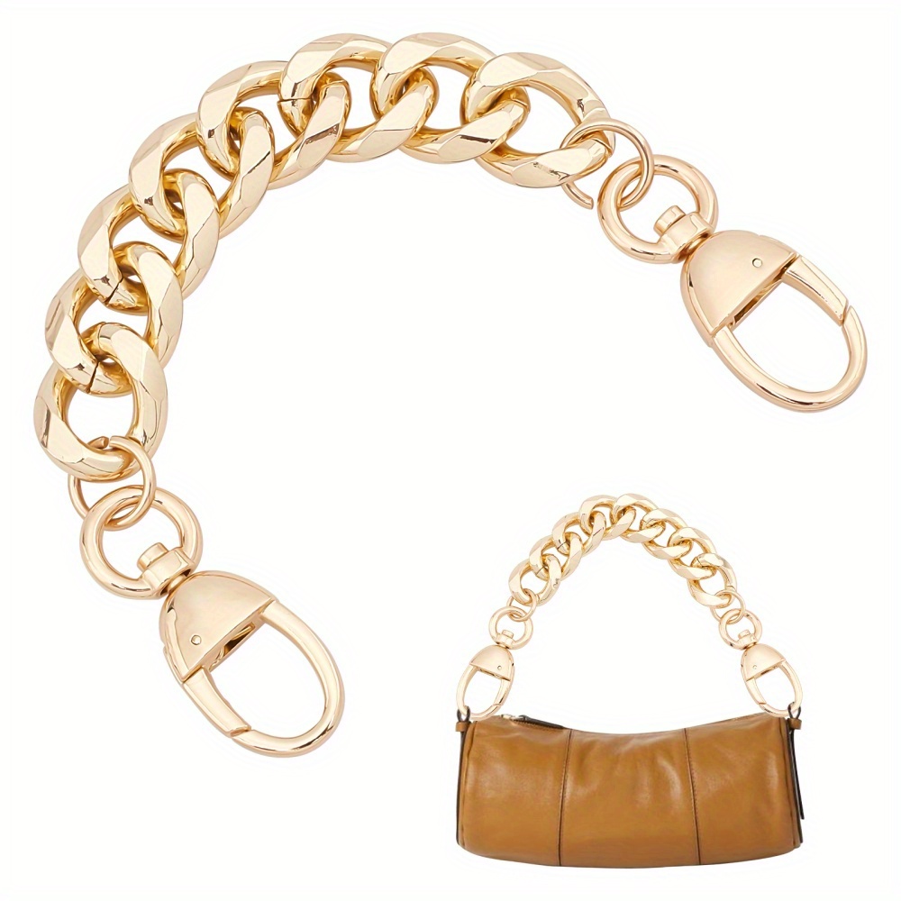 Purse Extender Decorative Bag Strap Golden Metal Bag Chain - Temu