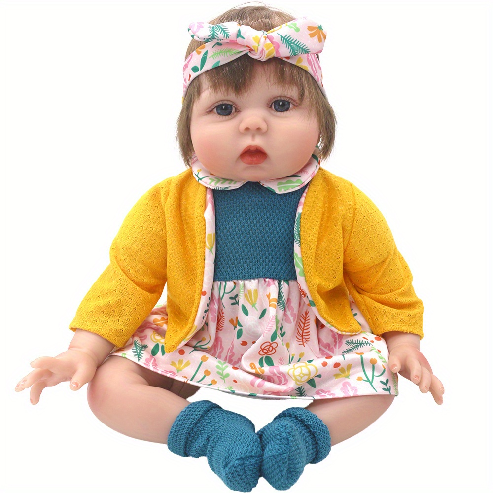 Reborn - Ropa de muñeca para bebé niña adecuada para muñecas Reborn de 22 a  24 pulgadas, accesorios para niña pequeña, vestido + diadema :  : Juguetes y Juegos