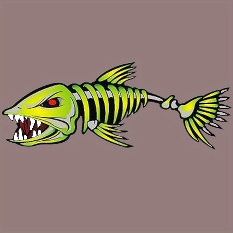 Large Fish Bone Stickers for Boat Body Decal Cruise Sticker Mural