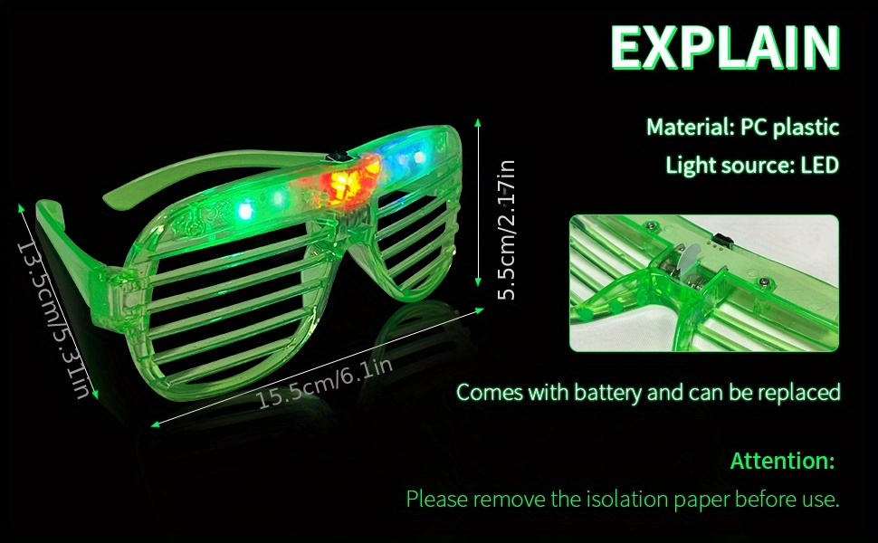 Gafas Led Gafas Luminosas Brillan En Oscuridad Gafas Frescas - Temu