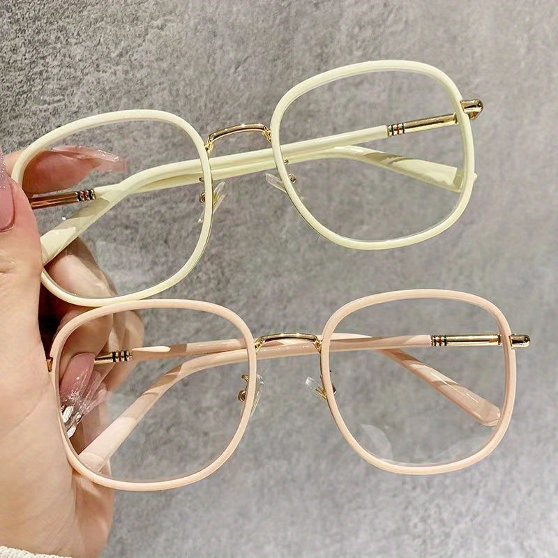 Metal Squared Frame Presbyopia Corrective Eyeglasses 1.0-4.0 Reading Glasses