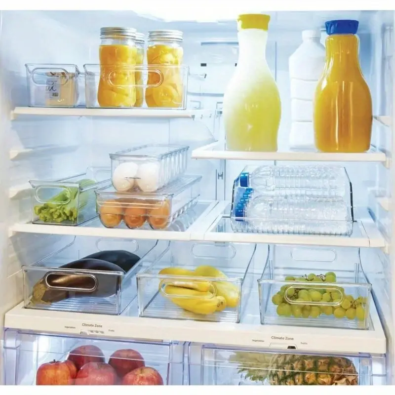 Interdesign Refrigerator and Freezer Storage Organizer Bin for Kitchen, Water Bottle Holder - Clear