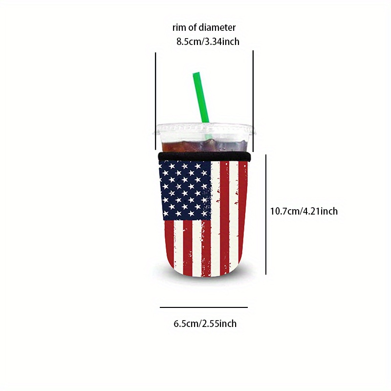 Iced Coffee Cold Soda Insulated Neoprene Cup Sleeve Reusable - Temu