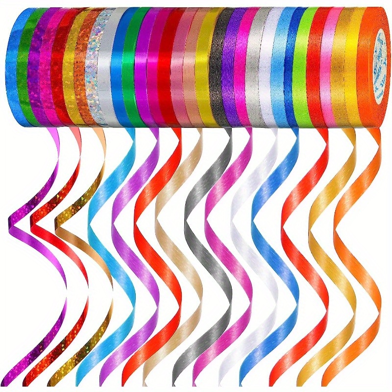 6 Color 24 Rolls Red Orange Yellow Green Blue Purple Curling Ribbon For  Crafts Balloon String Roll Iridescent Color For Gift Wrapping Birthday  Valentines Weddings Party Decorations - Toys & Games - Temu Canada