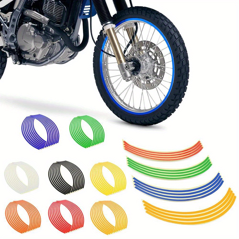 16pcs Rim Tape Decal,17inch Motorcycle Wheel Rim Sticker