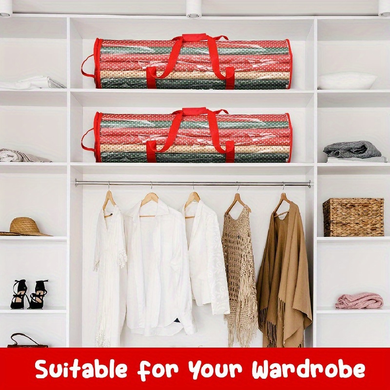 Gift Wrap Paper Hanging Closet Accessories Organizer Christmas Storage