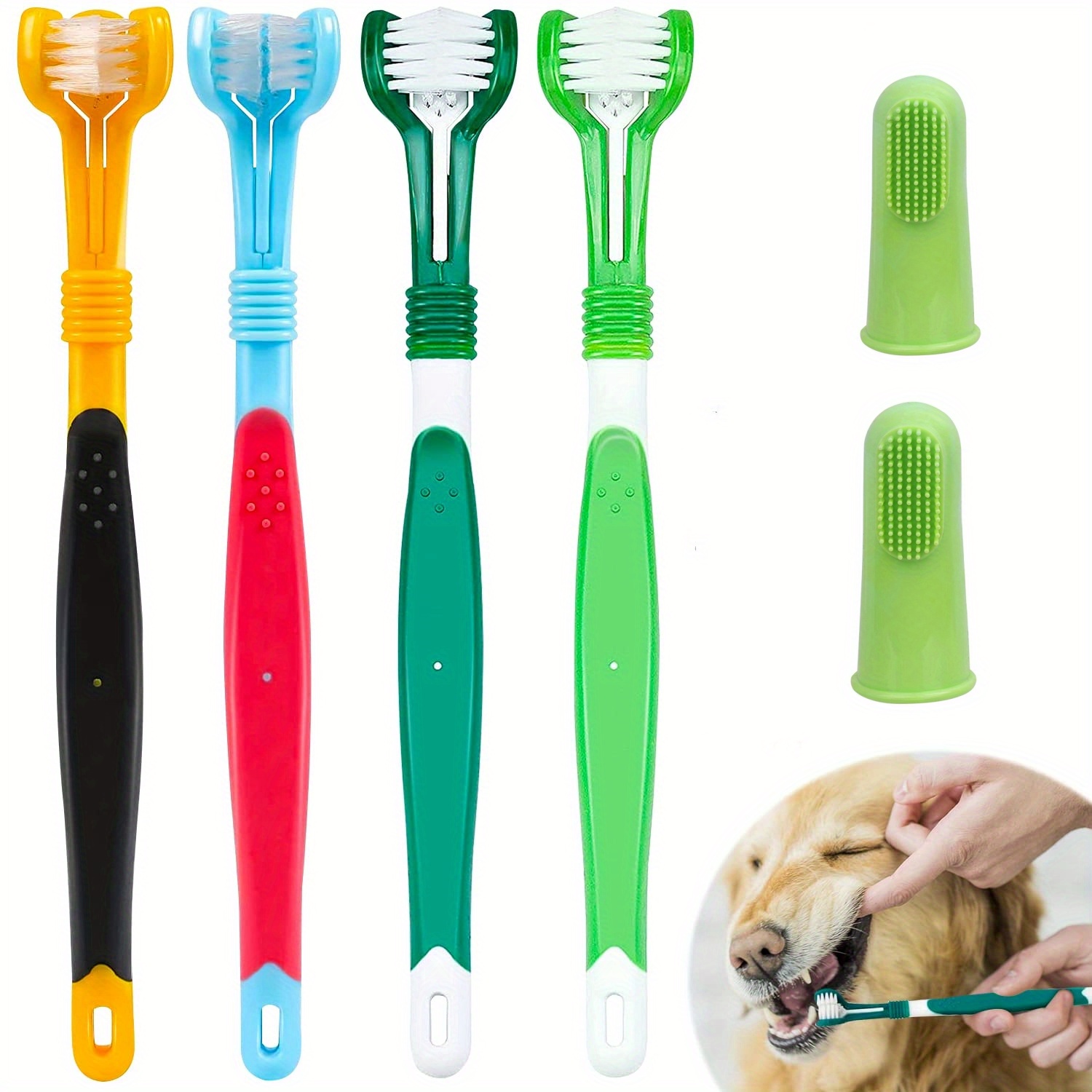 Green toothbrush for outlet dogs