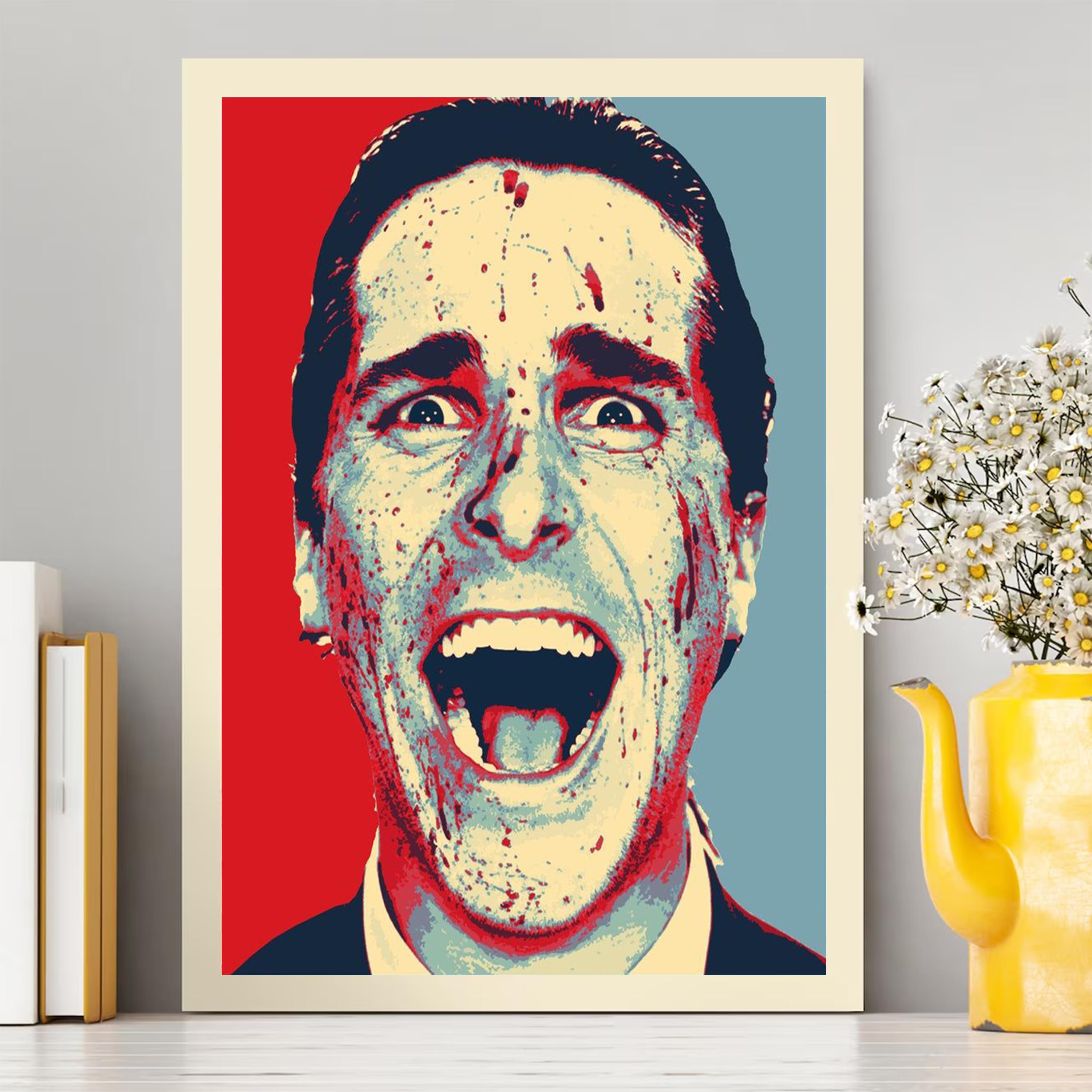 American Psycho Poster Vintage Movie Posters Fight Club Wall Art 90s  Classic Film Pictures for Bedroom Wall Decor Unframed 16x24 inch