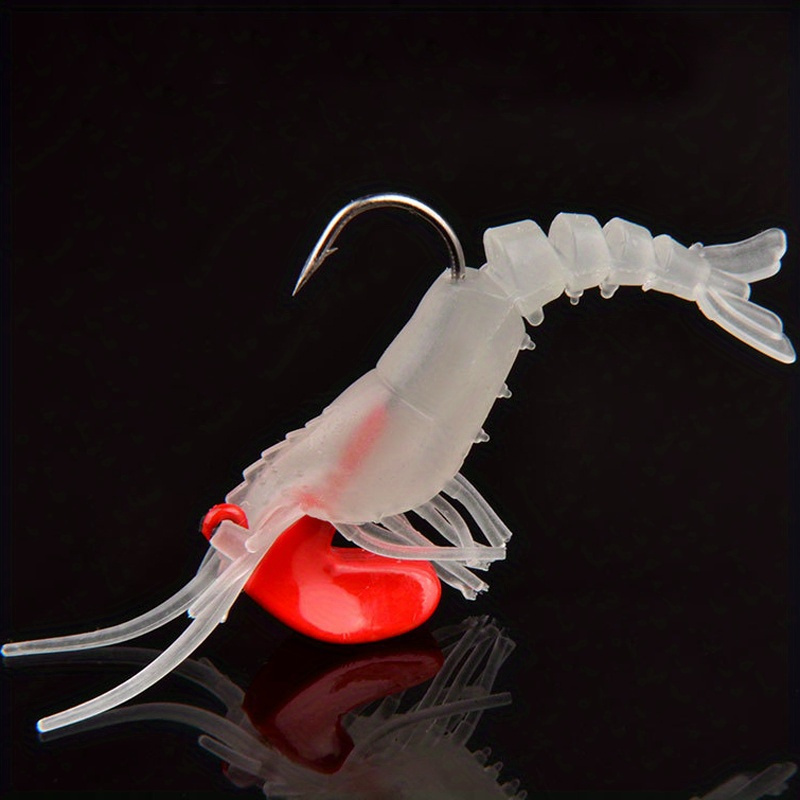  VBESTLIFE Soft Luminous Shrimp Lure Set, Soft Artificial Shrimp  Bait with Hooks 9cm 6 Color Luminous Shrimp Bait for Night Fishing : Sports  & Outdoors