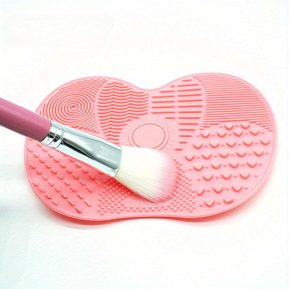 Shaped Brush Cleaning Pad Silicone Makeup Brush - Temu