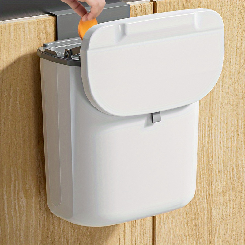 1pc Bidone Spazzatura A Parete Casa Bagno Cucina Coperchio - Temu