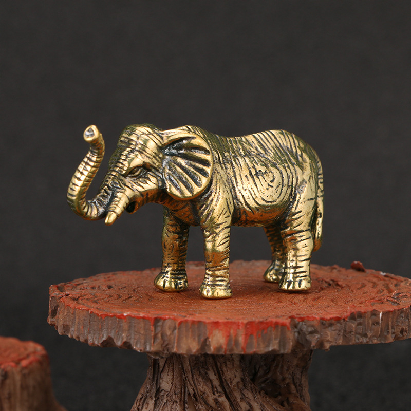 

Charming Brass Elephant Figurine - Antique-style Tea Pet, Perfect For Home & Office Decor, Ideal Gift For Holidays