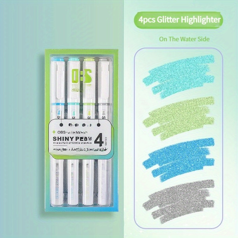 875 10 paillettes Surligneur Glitter couleur métallique bureau Mettez en  surbrillance un stylo de marquage - Chine Surligneur, de papeterie et  fournitures d'étudiant