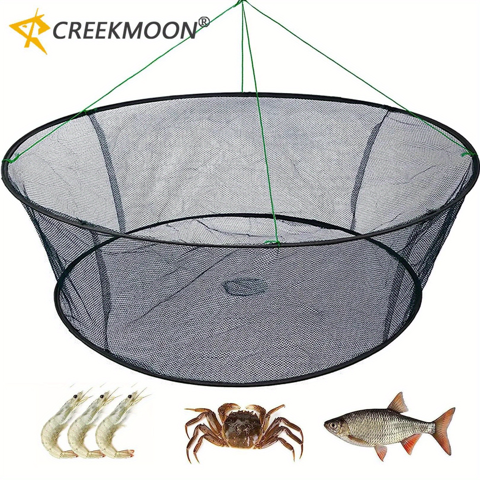 Portable Fishing Net Fish Shrimp Mesh Cage Cast Fishing Trap
