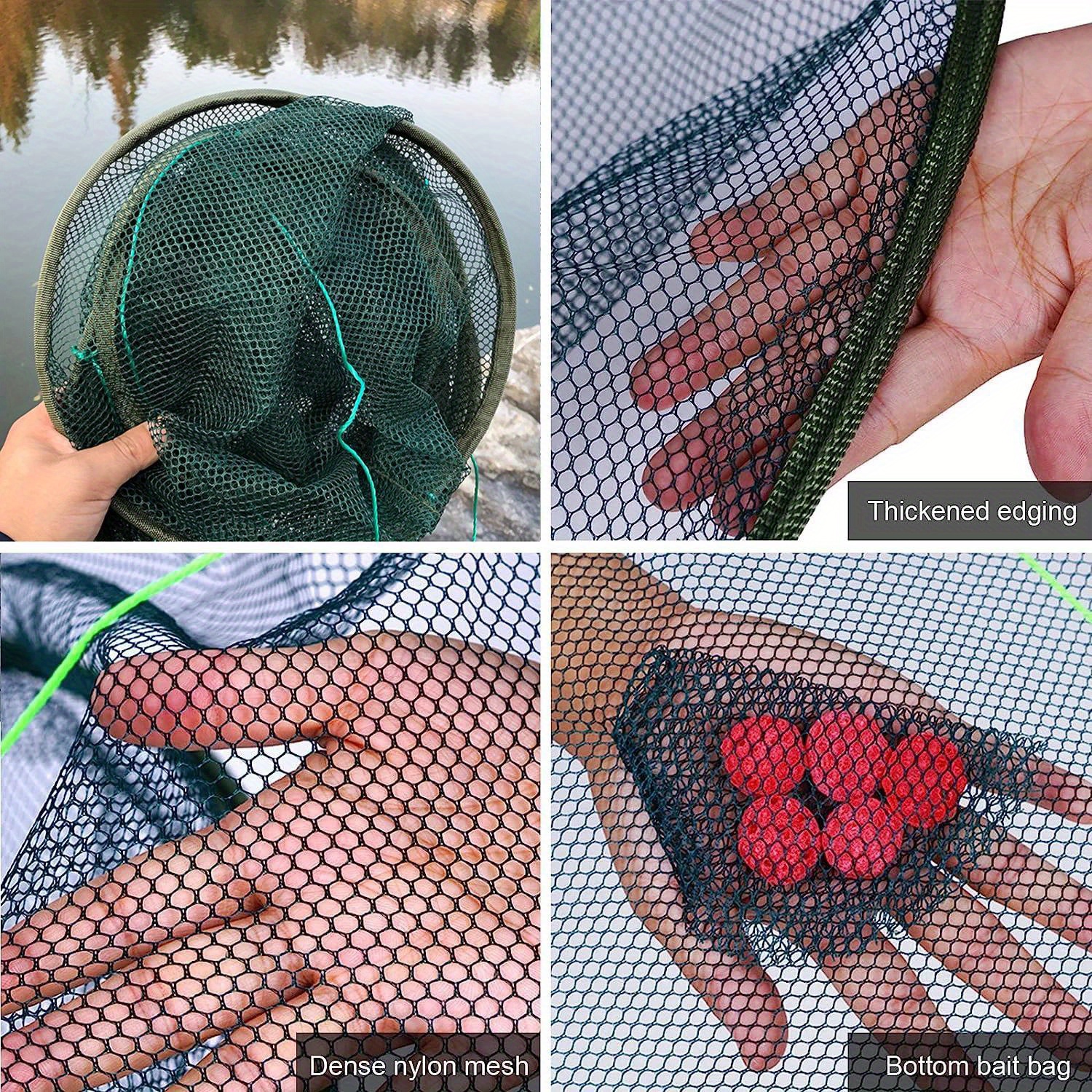 Portable Folded Fishing Net Fishing Cage Rope Hand Casting - Temu Canada