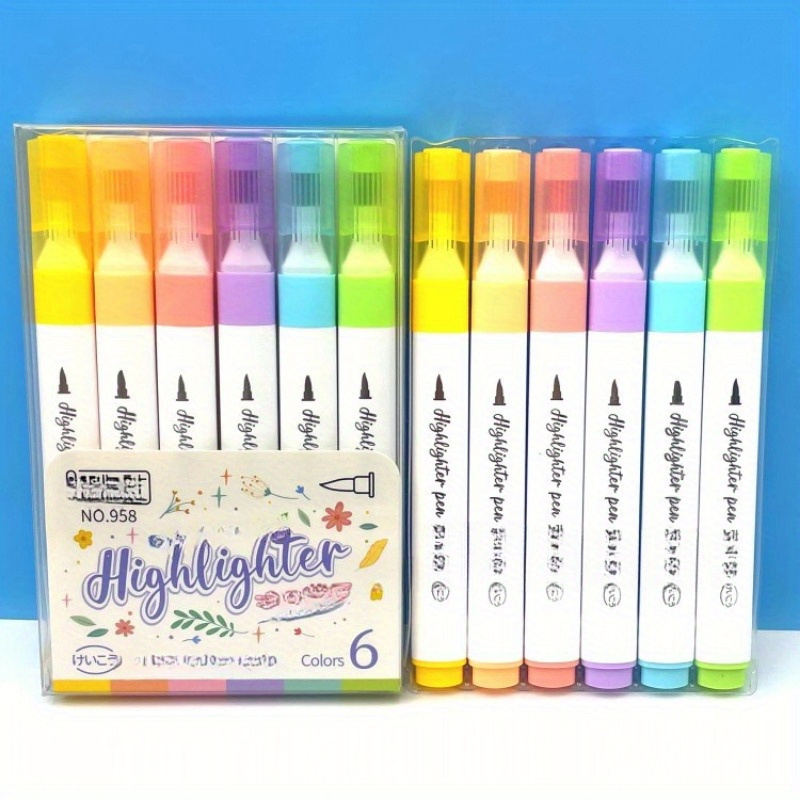 6 colori carino pomodoro forma di mais evidenziatore pennarelli pennarelli  permanenti colorati Set regalo Graffiti per materiale scolastico per  bambini - AliExpress