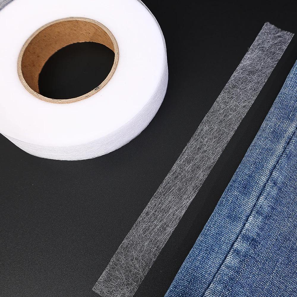 1 Roll - 60m White Double-Sided Non-Woven Interlining Adhesive Tape, Iron-On Hemming Tape for Pants & Clothes - Waterproof, Easy Edge Shortening & Repair Solution, Ideal for DIY Sewing Projects, Clothing Repair|DIY Fashion Accessory|Adhesive Hem Tape