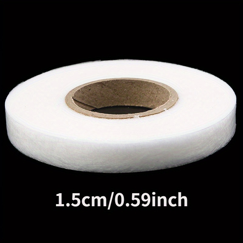 1 Roll - 60m White Double-Sided Non-Woven Interlining Adhesive Tape, Iron-On Hemming Tape for Pants & Clothes - Waterproof, Easy Edge Shortening & Repair Solution, Ideal for DIY Sewing Projects, Clothing Repair|DIY Fashion Accessory|Adhesive Hem Tape