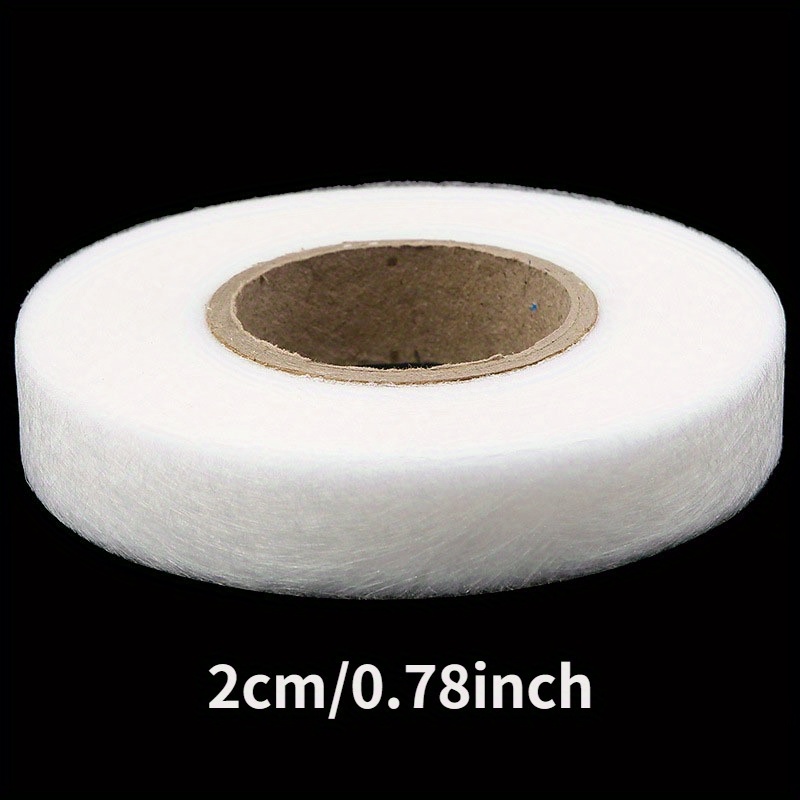 1 Roll - 60m White Double-Sided Non-Woven Interlining Adhesive Tape, Iron-On Hemming Tape for Pants & Clothes - Waterproof, Easy Edge Shortening & Repair Solution, Ideal for DIY Sewing Projects, Clothing Repair|DIY Fashion Accessory|Adhesive Hem Tape