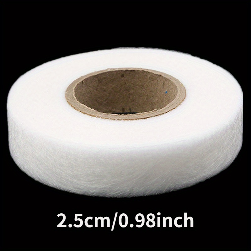 1 Roll - 60m White Double-Sided Non-Woven Interlining Adhesive Tape, Iron-On Hemming Tape for Pants & Clothes - Waterproof, Easy Edge Shortening & Repair Solution, Ideal for DIY Sewing Projects, Clothing Repair|DIY Fashion Accessory|Adhesive Hem Tape